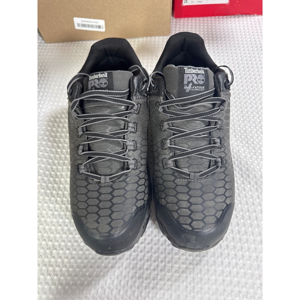 Timberland PRO Work Shoes Men 10 Powertrain Sport Black EUC A114S Alloy Toe